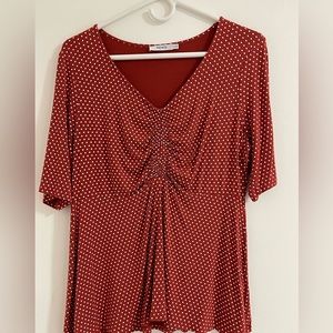 Soft and stretchy long shirt with empire waist